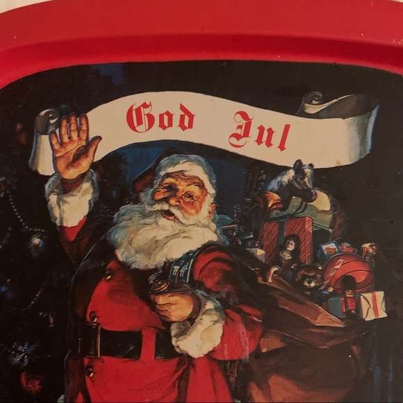 Swedish Small Christmas Metal Tray / God Jul Tray. - Picture 3 of 13